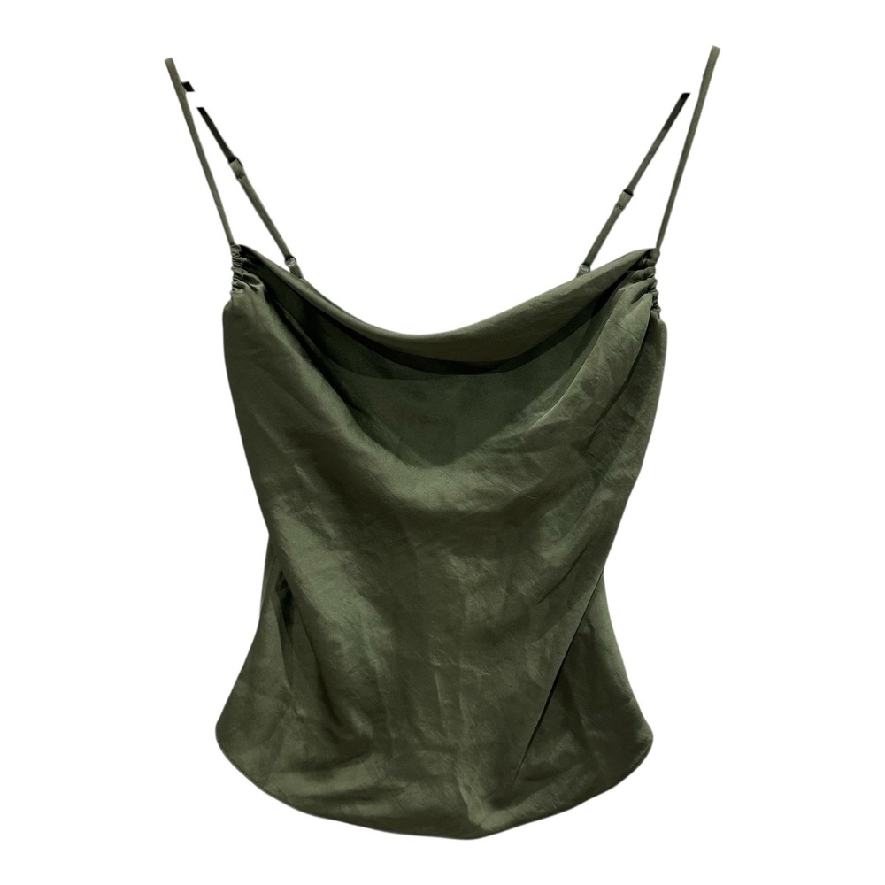 Wilfred Dark Olive Satin Cowl Neck Camisole